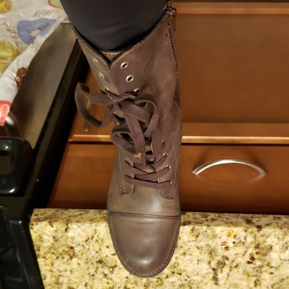 Steve Madden Combat Boots Dark brown boots - Picture 2 of 8